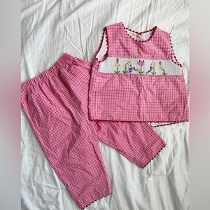Zuccini Kids Smocked Pink Set 4T